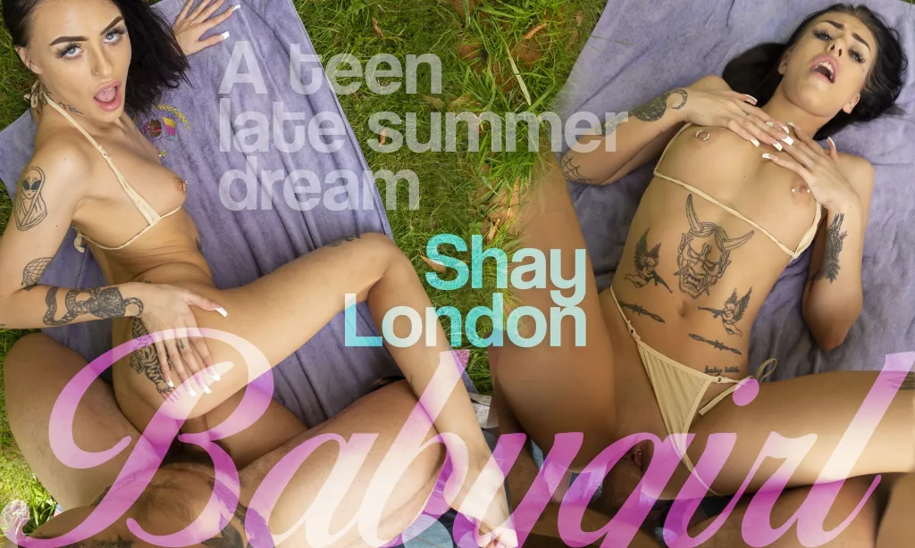 Shay London's Outdoor Brunette Blowjob - HD VR 180°