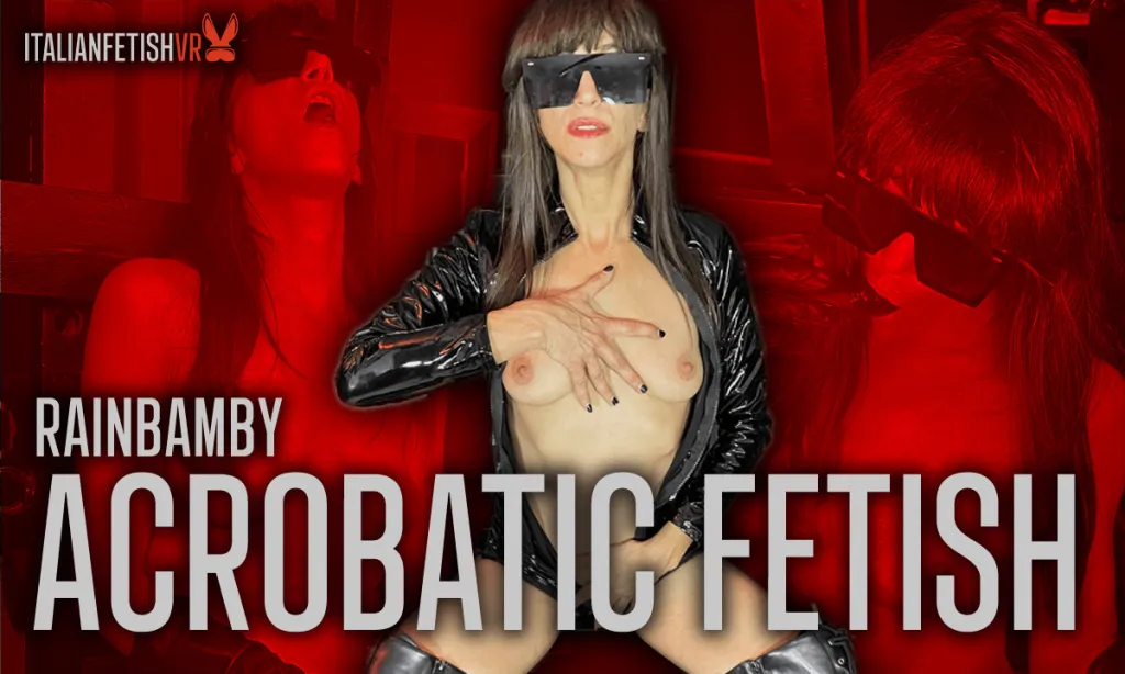 Rain Bamby's MILF Acrobat Show: 180° VR Brunette Ballet with Glasses and Shaved Pussy