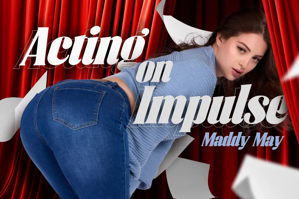 Maddy May's Intimate Rehearsal: Brunette Bombshell Gives Sensual Blowjob