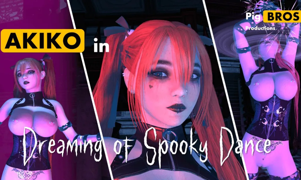 3D Halloween with Akiko: A Hauntingly Beautiful Cow Girl Experience (VR, 4K, 60 FPS)