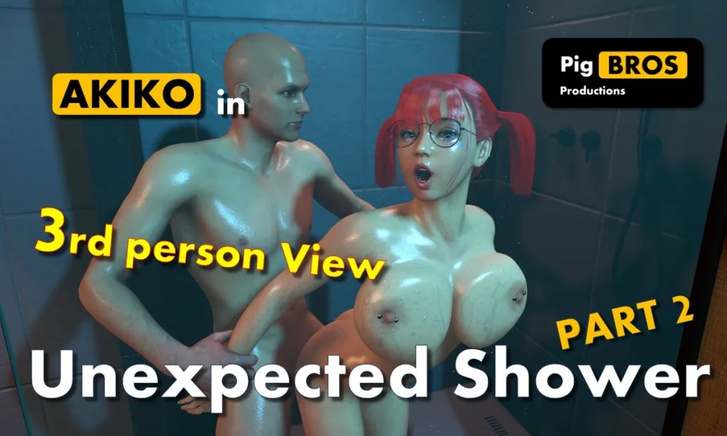 Akiko's Unexpected 4K Shower - Doggy Style & Big Natural Tits