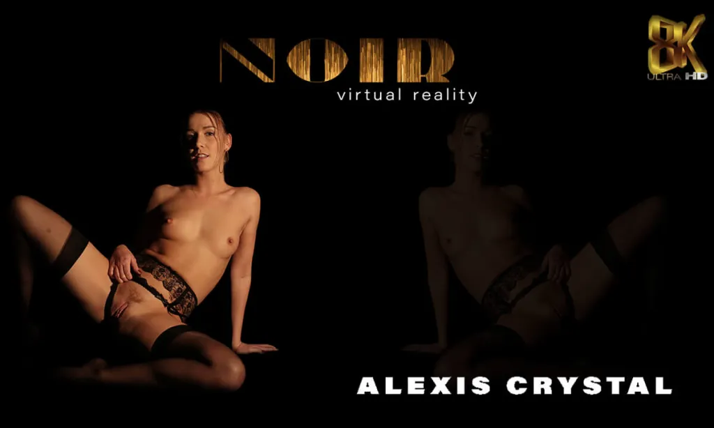 Alexis Crystal's Sexy 180° 3D Fingering Session in 60 FPS - Stockings and Shaved Pussy (VR, 5K, 6K)