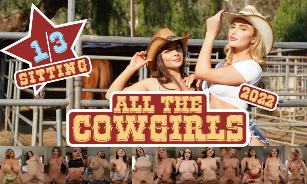 Hazel Moore, Liz Jordan, Mae Milano - Cowgirl 3D POV VR Video (Asian Performers)