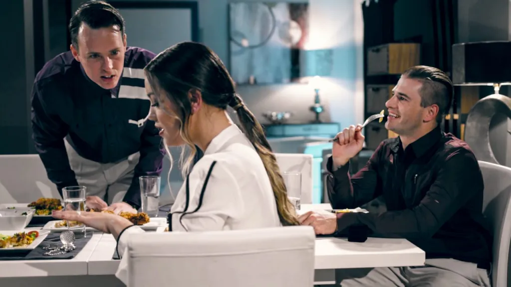 Alina Lopez and Justin Hunt in "Time Obsession": A Sci-Fi Brunette Love Story with Facial and Passionate Moments