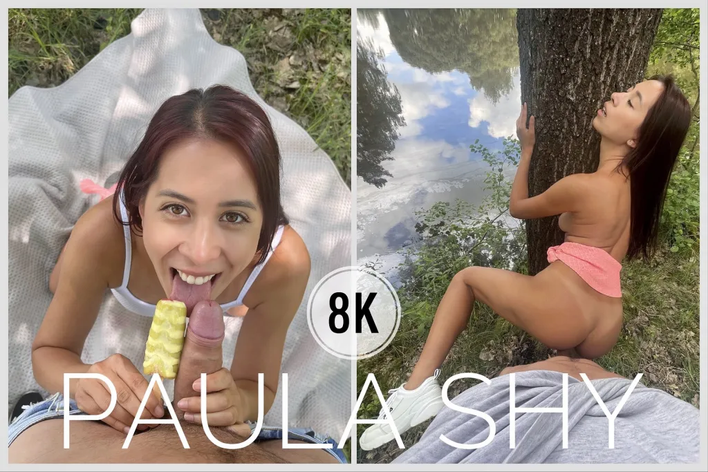 Paula Shy's Outdoor POV Blowjob and Cowgirl Sex in HD