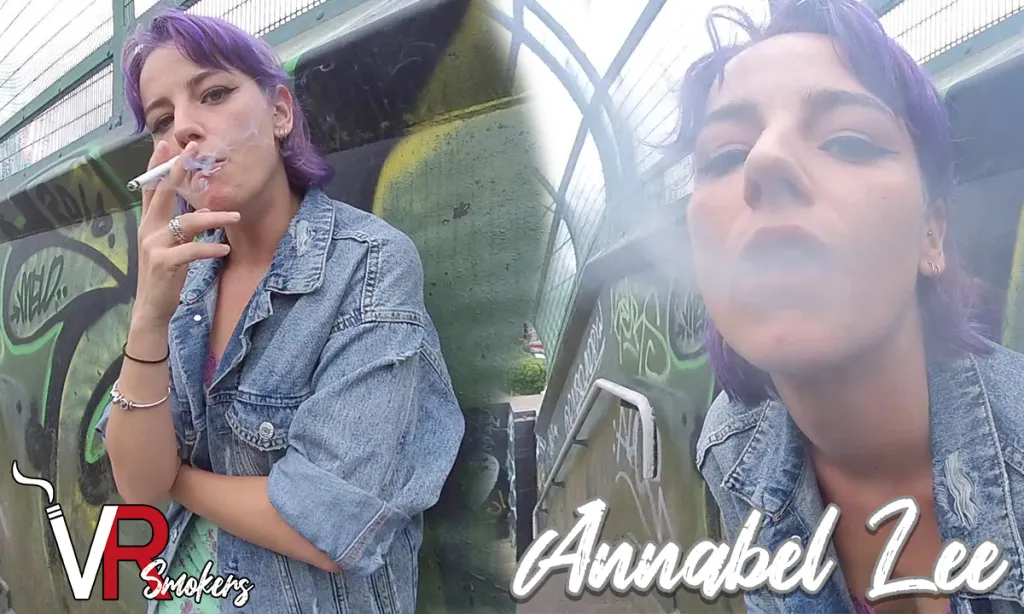 Annabel Lee - Fetish Solo Smoking Session in 180° VR with Binaural Sound
