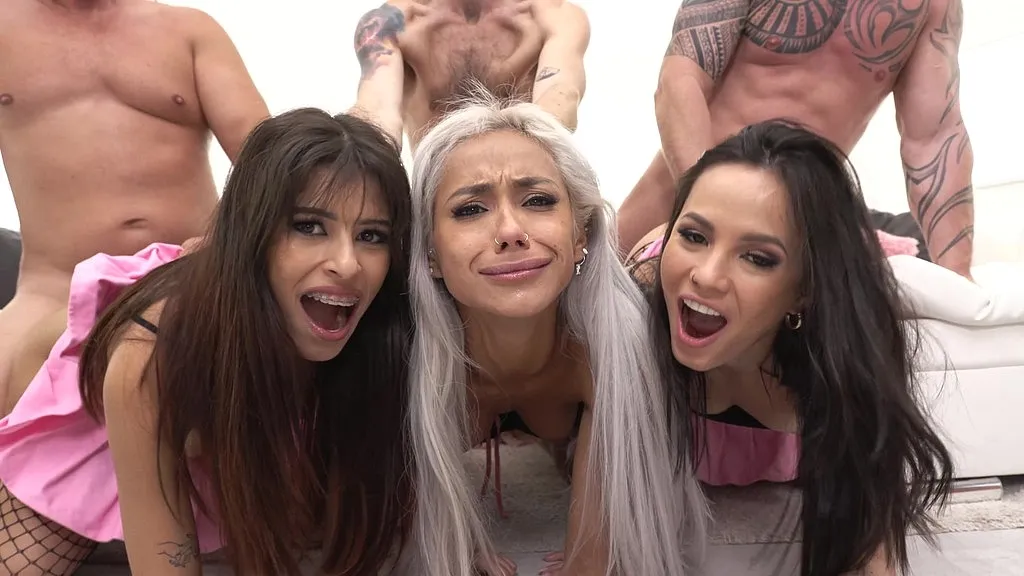 Veronica Leal, Lucy Mendez, Mells Blanco - Intense Gangbang: Anal, Creampies, Ass-to-Mouth, Squirt & Piss
