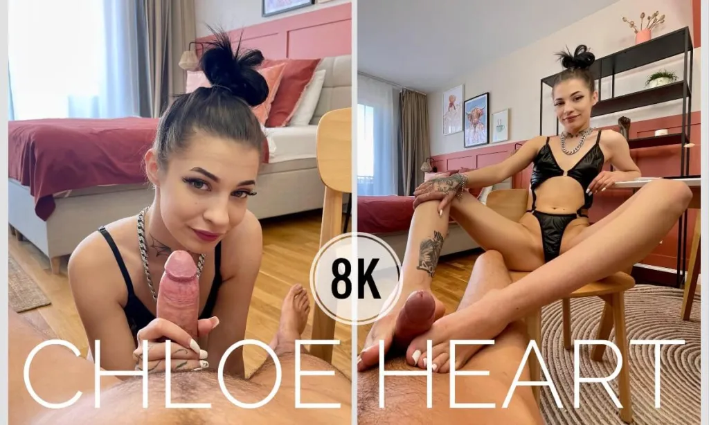 Chloe Heart's Intimate Brunette VR Experience: Cowgirl, Reverse Cowgirl, Footjob