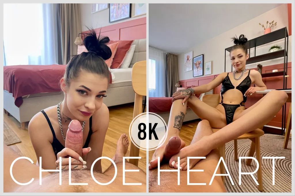 Chloe Heart's Intimate VR Gonzo Session: Brunette Bombshell with Binaural Sound