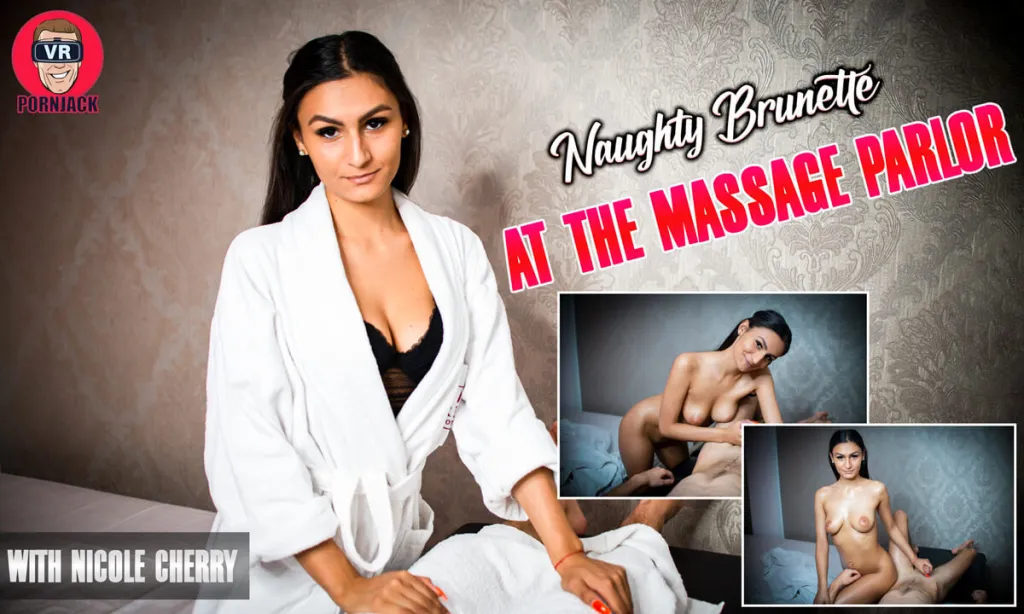 Nicole Cherry's Brunette Cow Girl Massage - 180° 60FPS 4K Video