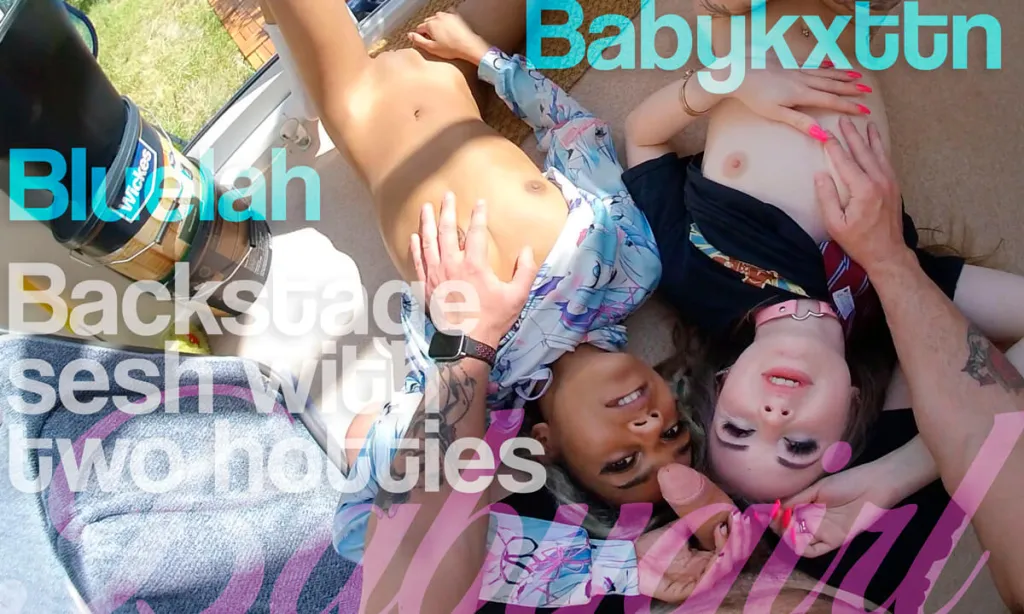 Baby Kitten and Bluelah - Brunette Threesome in 180° VR (60FPS)
