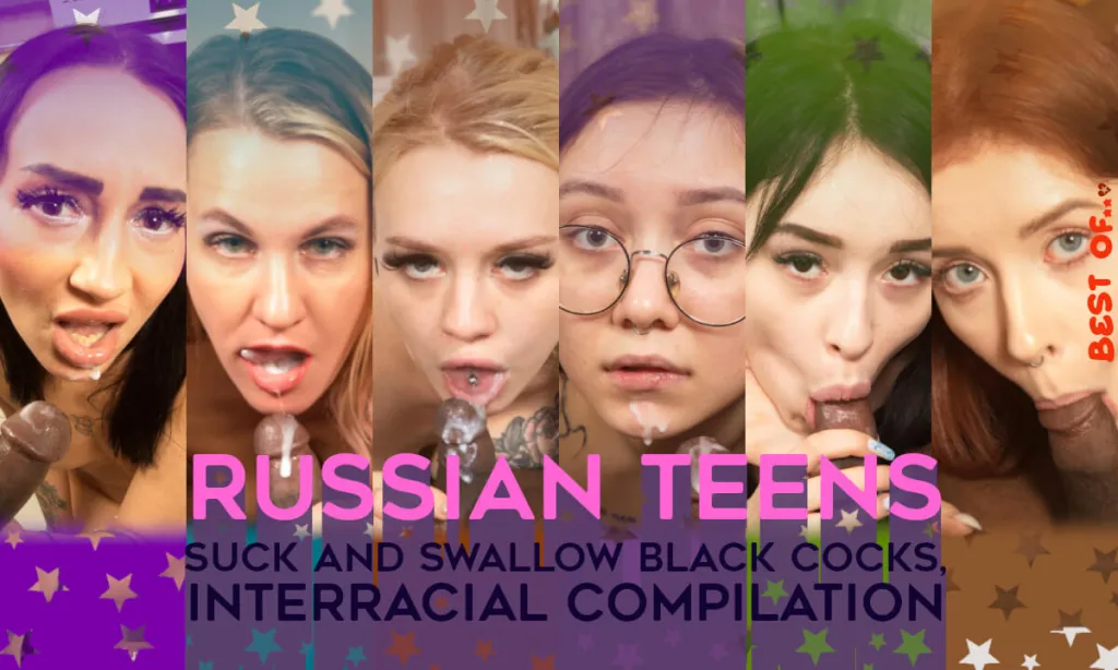 Interracial Compilation: Karolina Geiman, Lina Shisuta, Luna Rishi - Cum in Mouth (VR 180°, 4K)