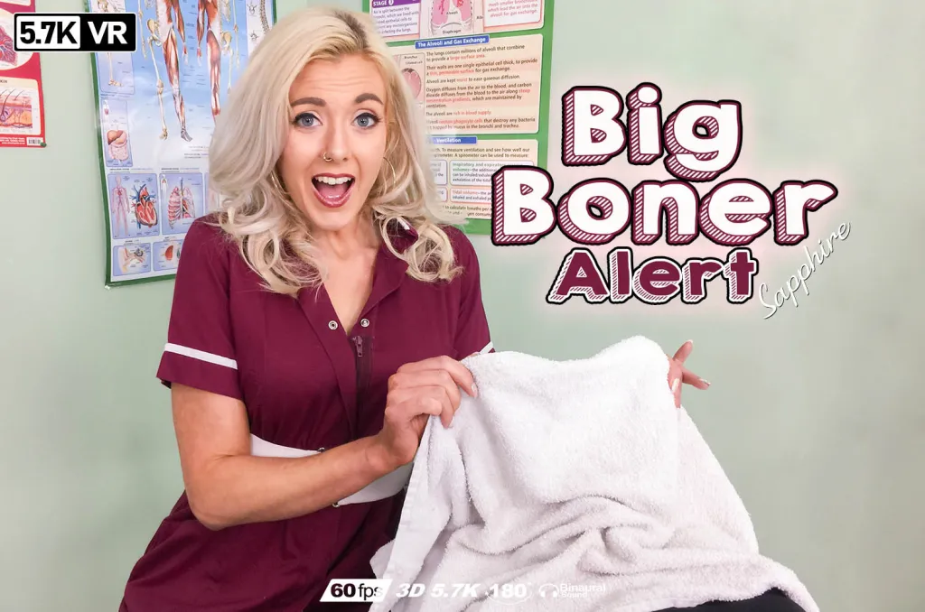 Nurse Sapphire's VR Sexy Solo Session: Blowjob, Fingering, & Dildo in HD