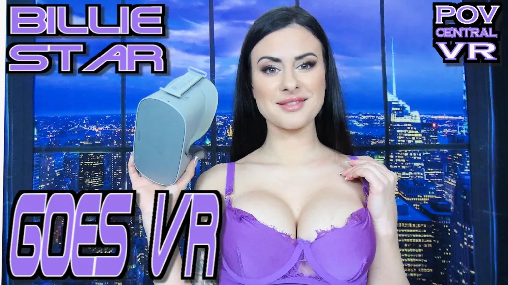 Billie Star's VR Personal Sex Tape: Brunette Bombshell in Lingerie & Heels