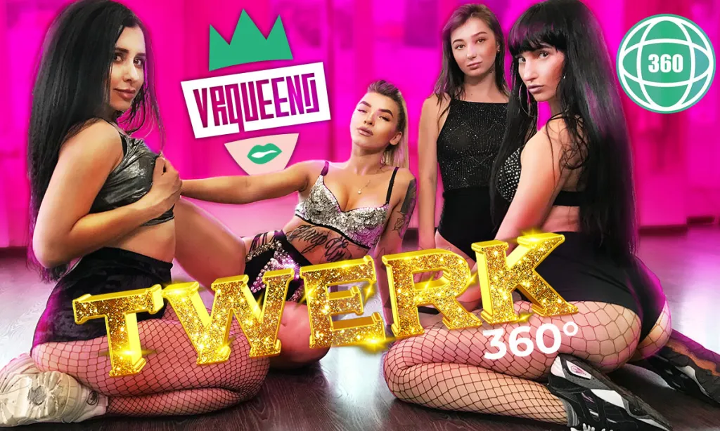 Riana VR Queens - Blonde & Brunette 360\u00b0 Striptease in VR (GONZO)