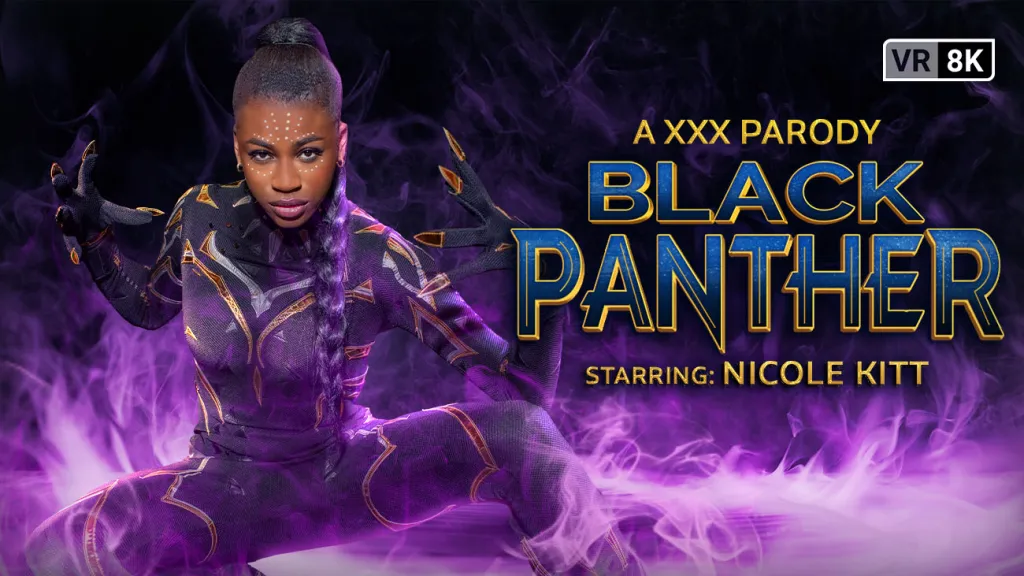 Nicole Kitt in Black Panther's Shuri Cosplay - Interracial VR Sex Experience