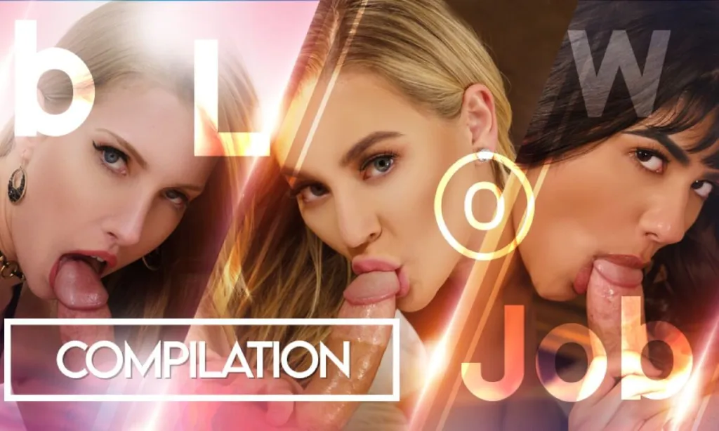 Octavia Red, Hazel Moore, Blake Blossom - Cum in Mouth Compilation (VR, 180°, 60 FPS, UHD)