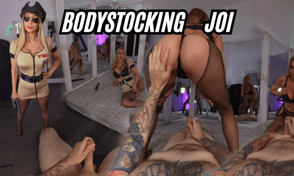 60fps Blonde in Stockings & Lingerie: VR Jerk Off Instructions (POV, 4K)