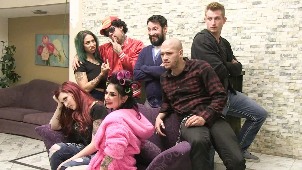 Redhead Tattooed Family: Joanna Angel, Amber Ivy, Veronica Rose in DysFUCKtional Behind-The-Scenes