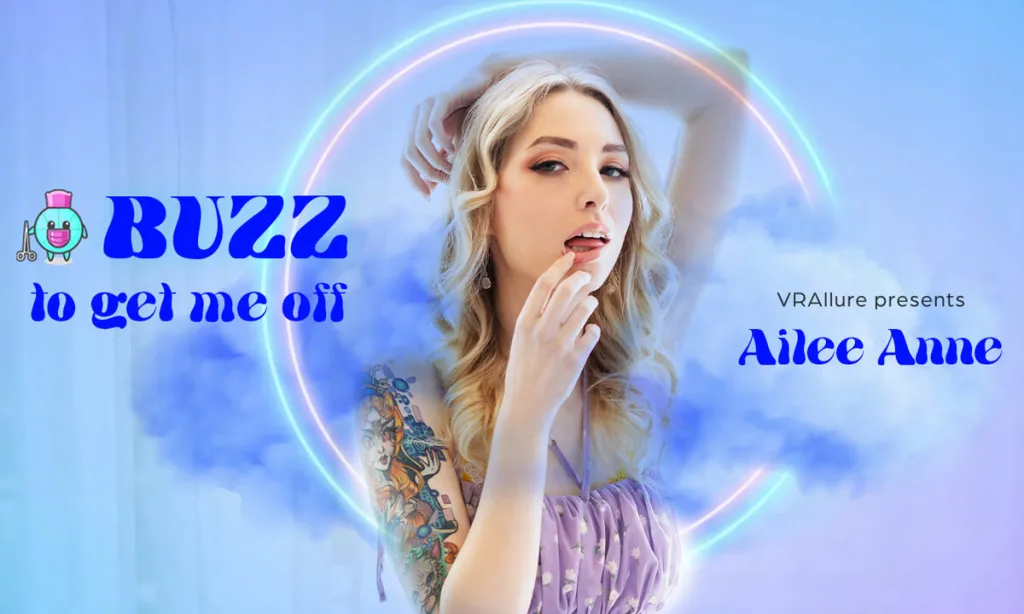 Ailee Anne's Hot VR Date - Blonde Teen Striptease & Vibrator Play