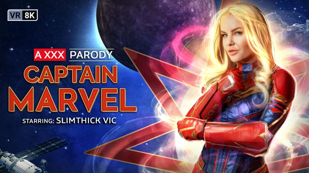 Captain Marvel Cosplay by Slimthick Vic: Blonde MILF VR Blowjob