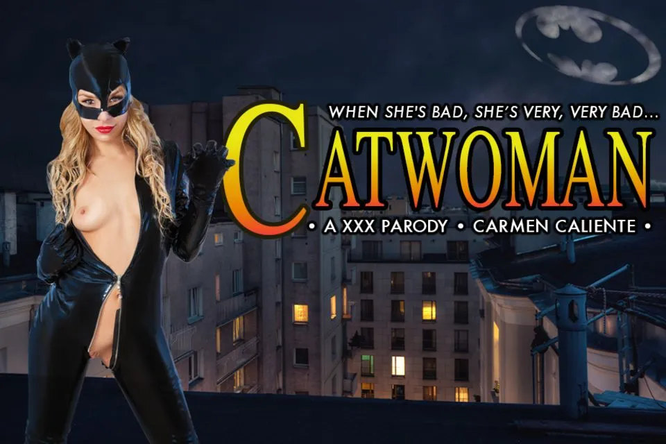 Carmen Caliente's Virtual Reality Catwoman POV: Diamond Heist Blowjob