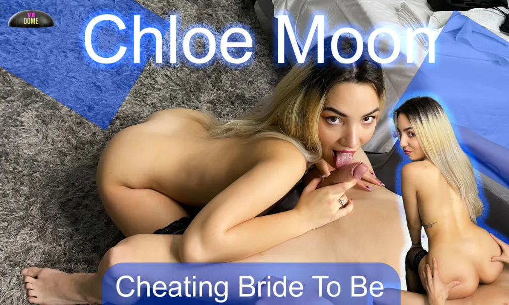 Chloe Moon'scow girl and reverse cow girl 60 FPS 3D video in HD (4K)