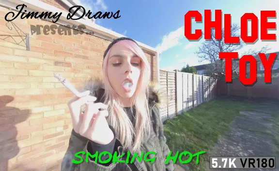Chloe's Solo Outdoors Cigarette Break - Blonde Amateur 180° VR Video