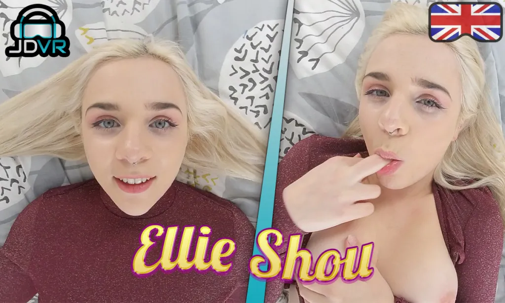 Ellie Shou's Intimate Solo Session in VR - Fingering, Stockings, & Natural Tits