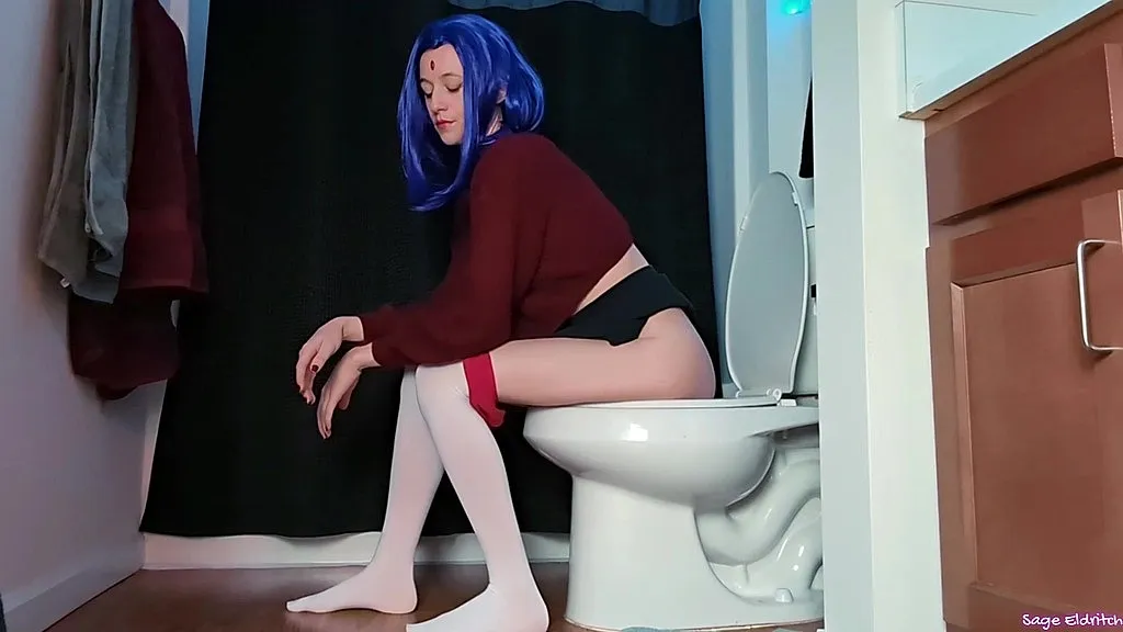 Sage Eldritch's Intimate Cosplay Bathroom Moment - HD