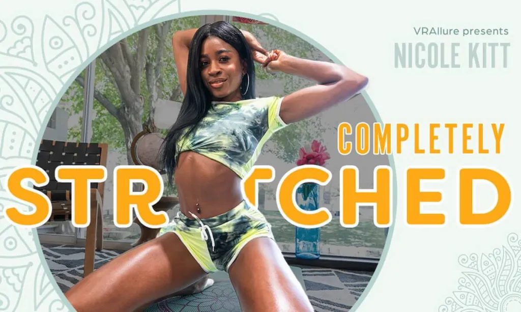 Nicole Kitt's Intimate Yoga Session in 180° VR - Fit Brunette's Core Workout