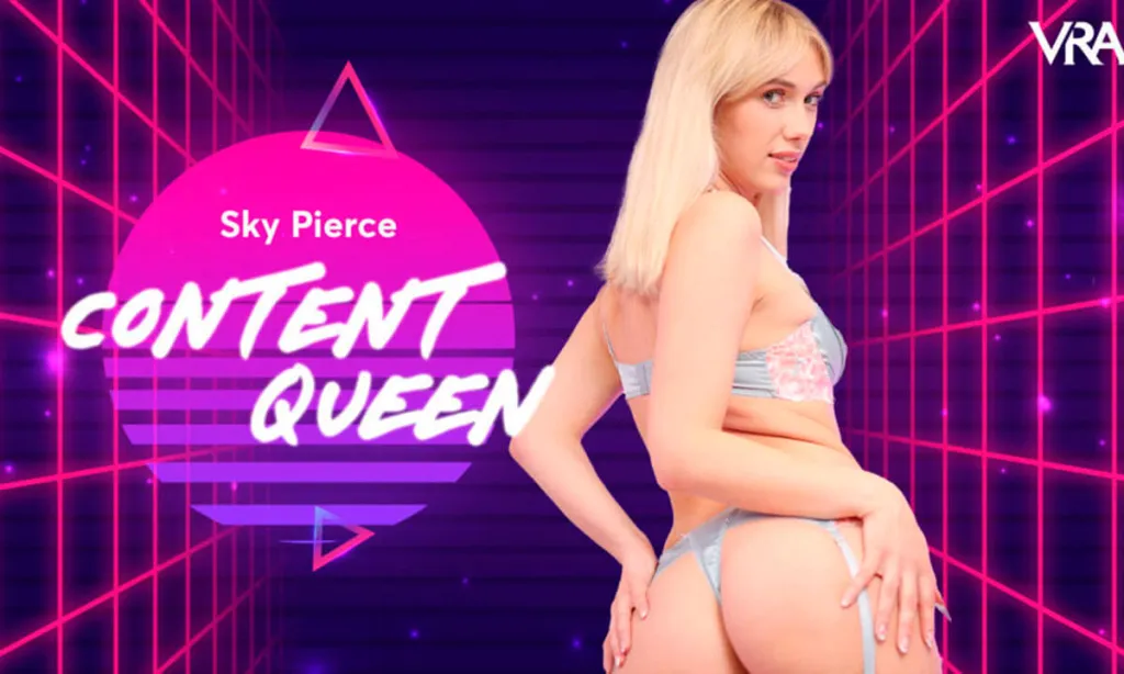 Sky Pierce's 8K VR Solo Performance: Blonde Bombshell in Stockings