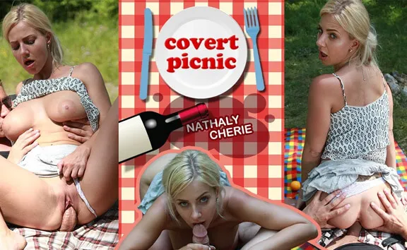 Natalie Cherie's Outdoor Cowgirl and Reverse Cowgirl Adventure (Big Boobs, Blonde, Shaved Pussy)