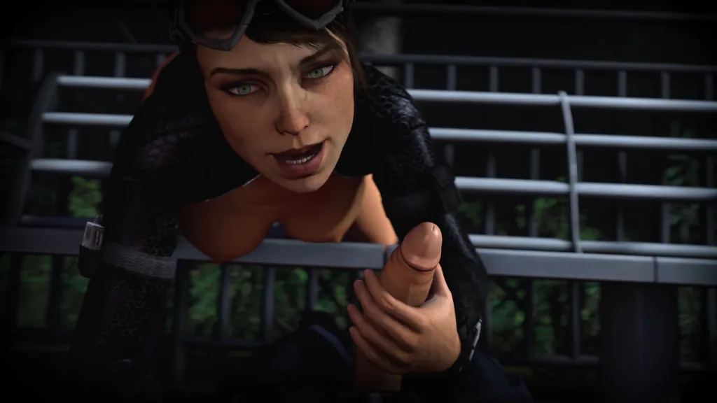 Catwoman's Stealthy Blowjob: VR 180° HD 3D Animation