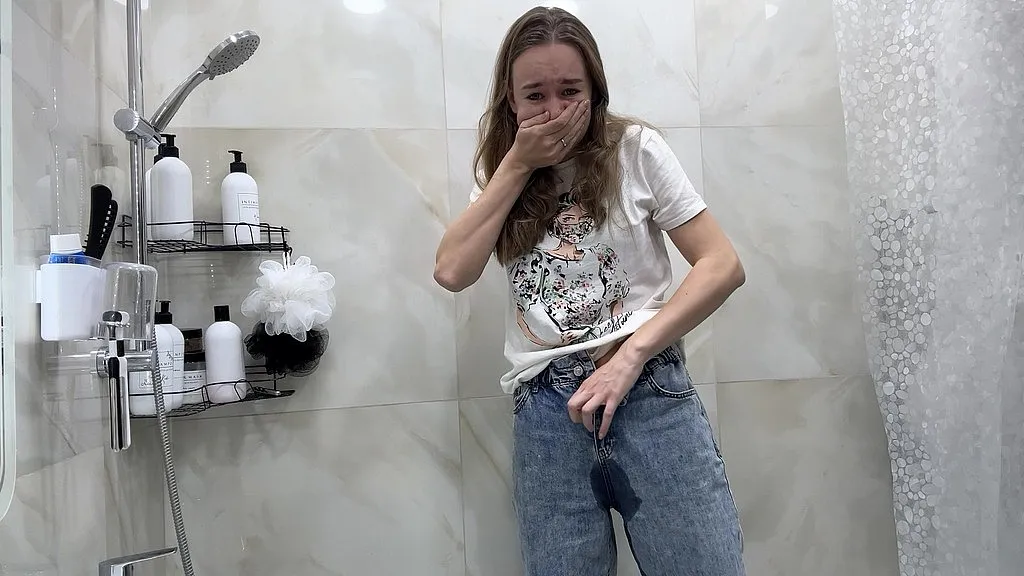 Margo and Naughty Alice - Desperate Girls Peeing in Jeans