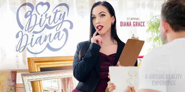 Dirty Diana Grace: Your Art Critic in 6K VR Brunettemasterpiece