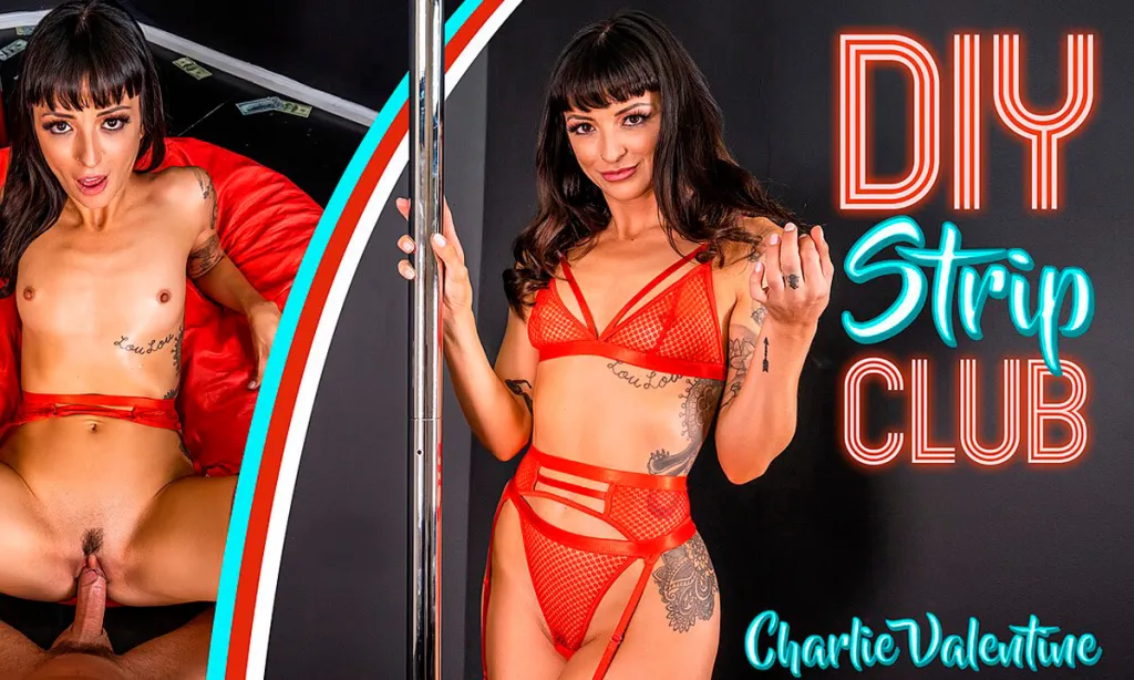 Charlie Valentine's Sizzling MILF Striptease in 4K 3D