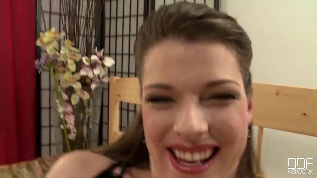 Monalee's Seductive HD Stockings and Tattooed Interracial Blowjob