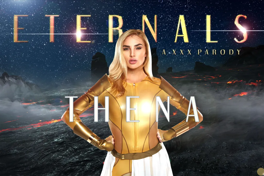 Kenzie Anne in VR Cosplay as Thena: Eternal Blonde Goddess of War - HD Big Boobs Blowjob