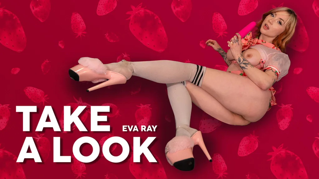 Eva Ray's Solo Fingering Session in HD - Stockings, High Heels, Shaved Pussy