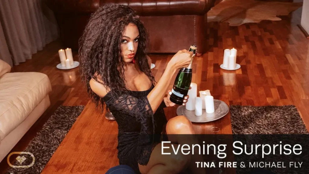 Tina Fire's Sensual Blowjob & Ride - HD Brunette Ebony VR Porn