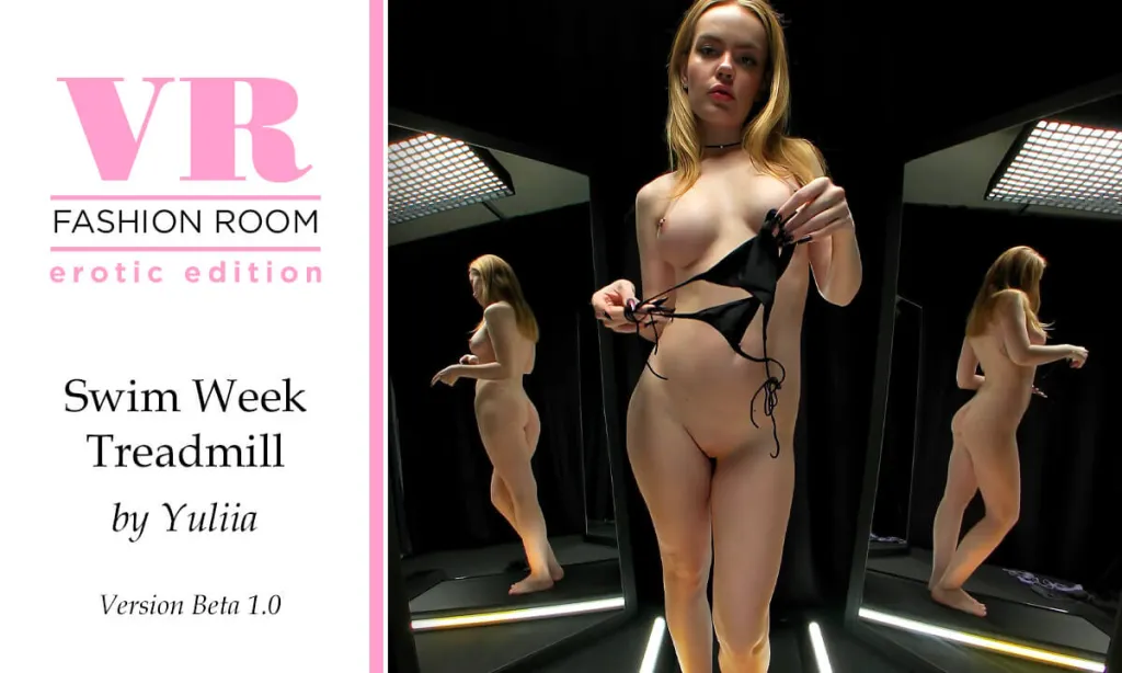 Luna VR Queens: Blonde Shaved Pussy Model in 180° VR 4K Video