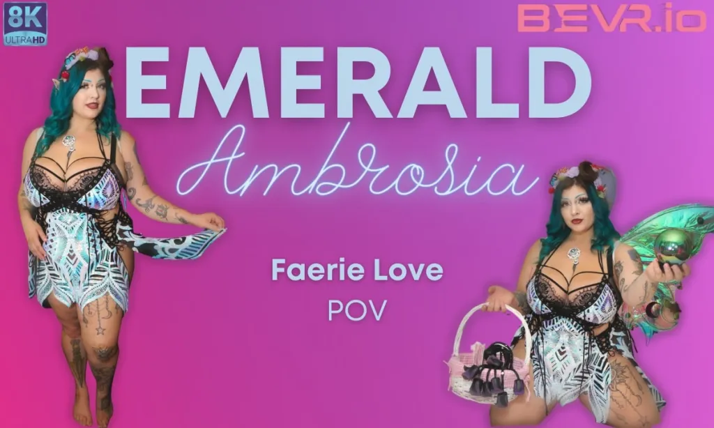 Emerald Ambrosia's Hot Solo Masturbation session - HD VR 180° Titty Fuck