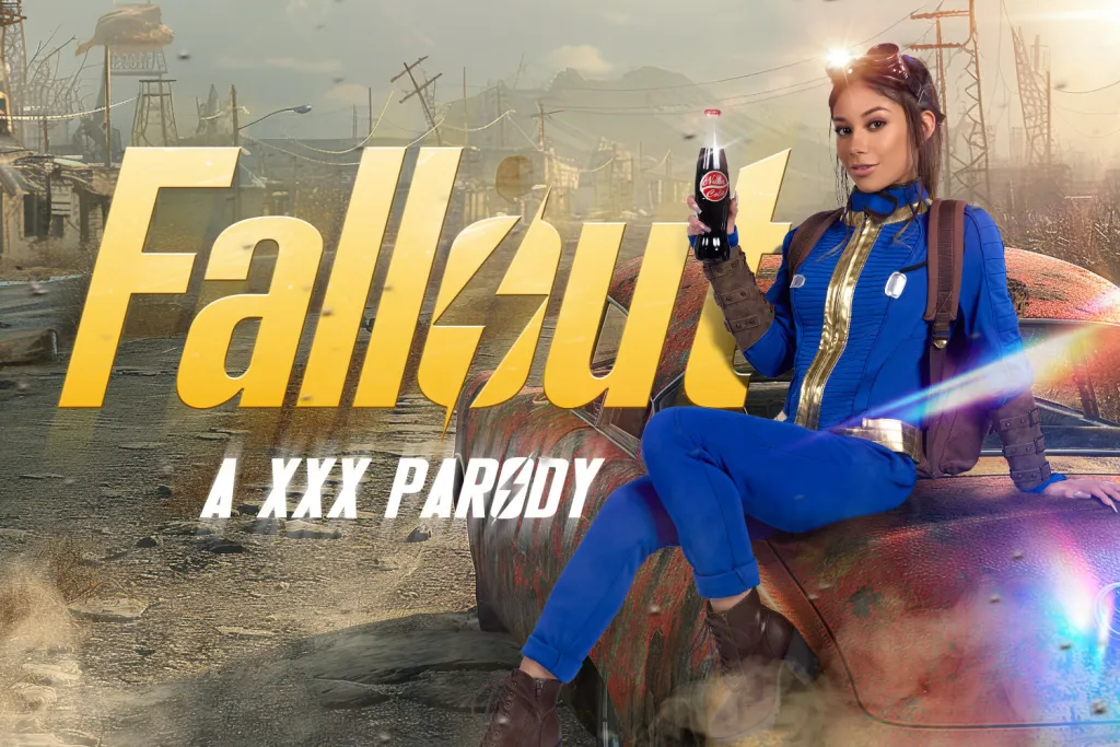 Fallout XXX: Lucy & Xxlayna Marie - Brunette Latina in VR BJ Scene