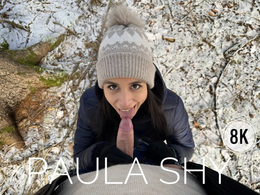 Paula Shy's Winter Blowjob & Doggystyle - VR 180° POV