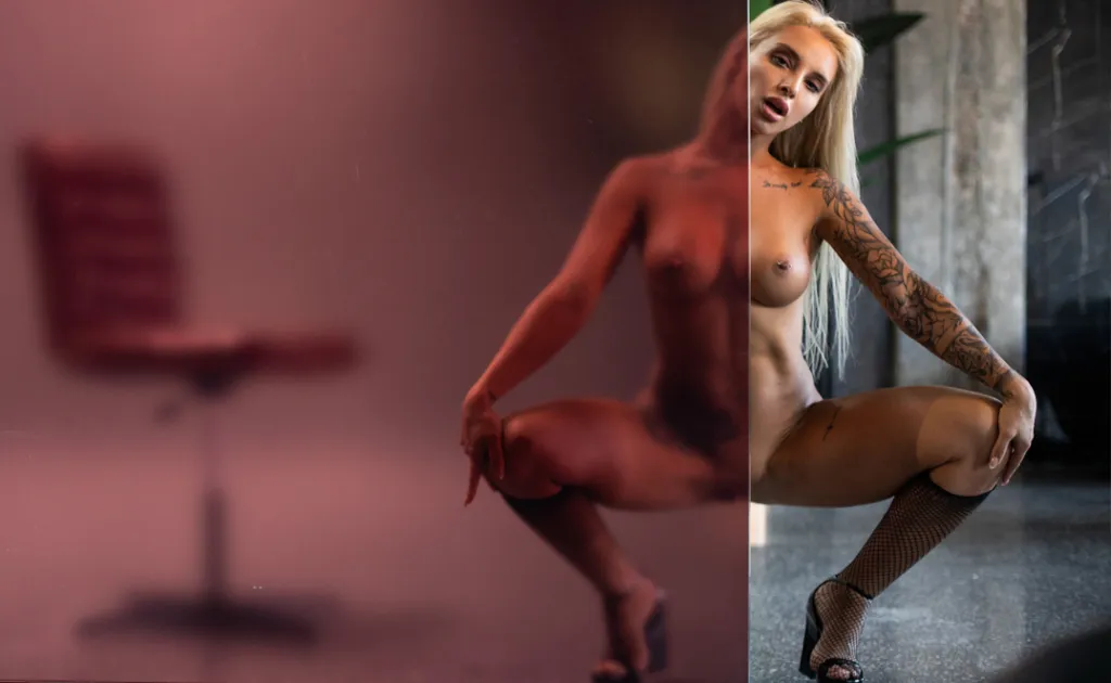 AbbyQ's Sultry Solo Striptease in HD - High Heels, Blonde, Big Boobs, and Tattoos