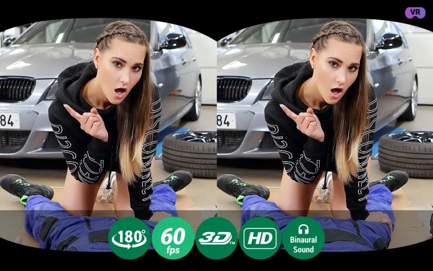 Naomi Bennet's Seductive VR Experience: Luxury Car Shop POV