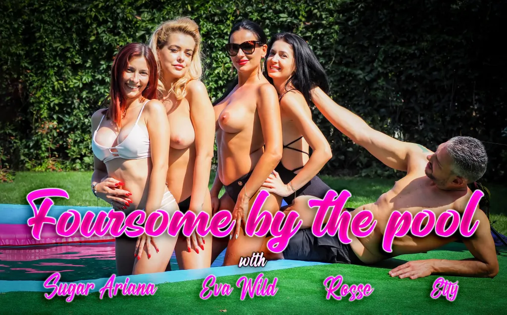 Rosse, Eva Wild, and Etty - Blonde Brunette Bikini 180° VR Blowjob - HD, 3D, Binaural Sound