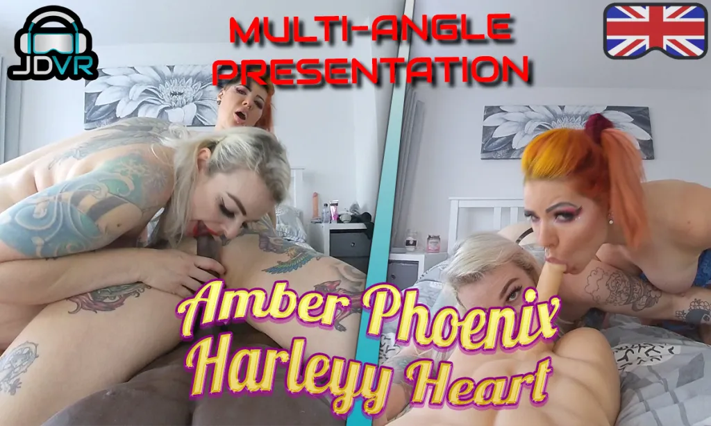 Amber and Harley: Lesbian Session - Red Head & Blonde, POV Fingering (VR, HD)