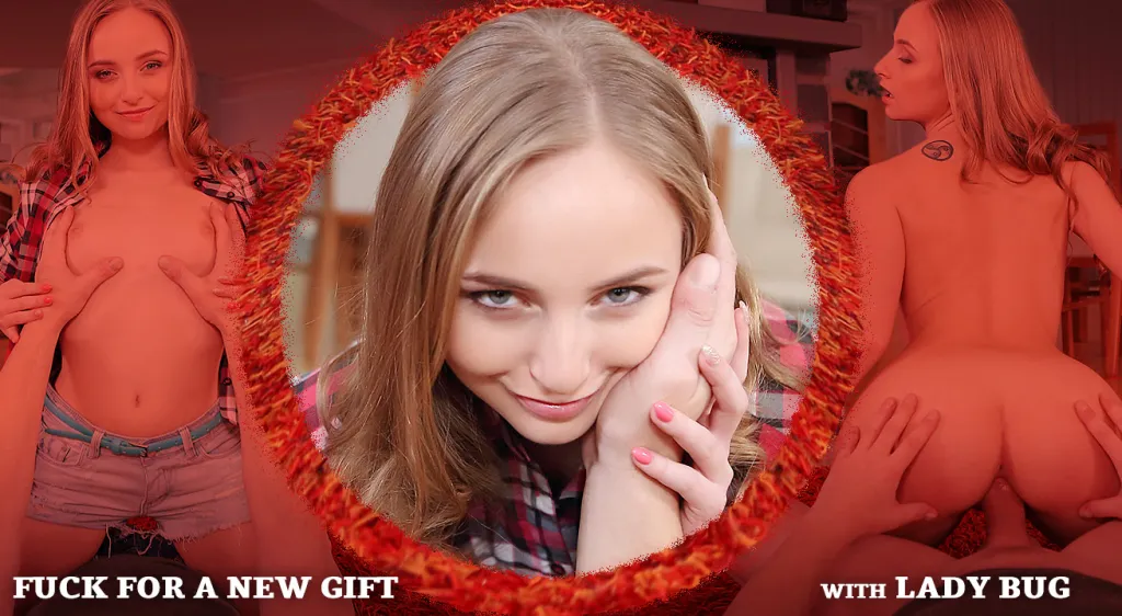 Lady Bug's Blonde Teen Fingering & Cowgirl VR Sex